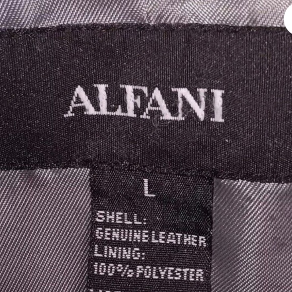 REDUCED Alfani Womens Jacket L Gray Metallic Suede Leather Full Zip LITE - Picture 3 of 5